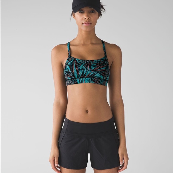 lululemon athletica Other - Lululemon Rise and Run Bra
Mini Palm Lace Tofino Teal Multi / Black
